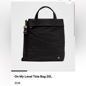 Lululemon On My Level To Bag 20L - Black & Gold